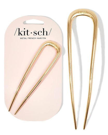 Gold Metal French Hair Pin for Women