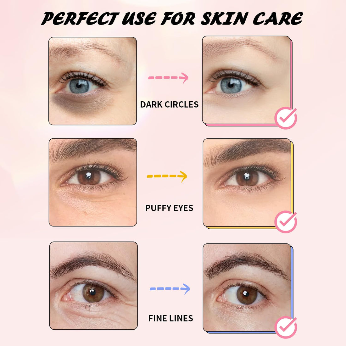 Eye Masks 24 Pairs – Caffeine, Gold &amp; Retinol for Puffiness