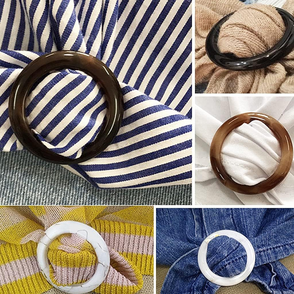 Scarf &amp; Shirt Ring Clip – T-Shirt Twist Knot Buckle for Women