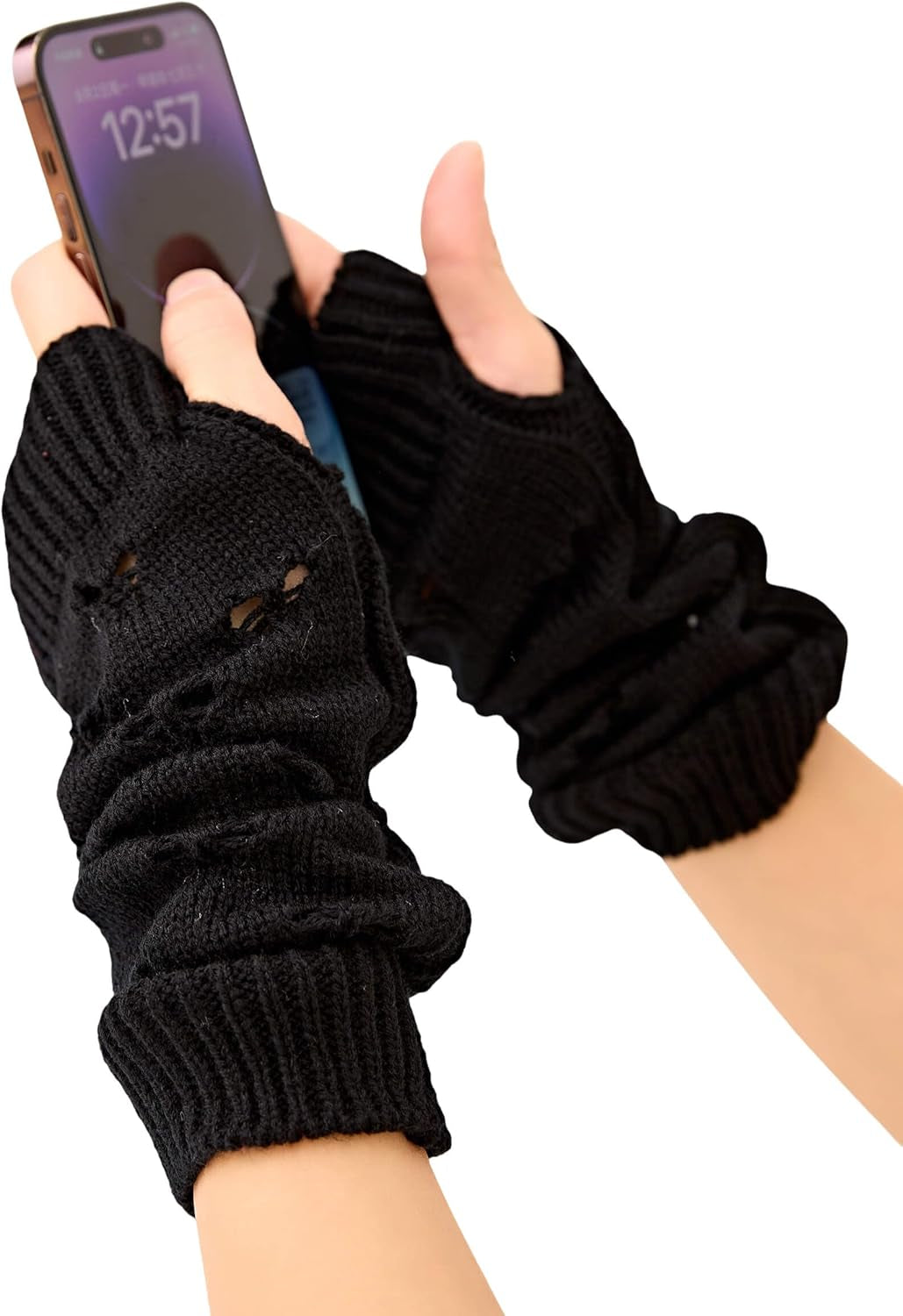 Fairy Grunge Fingerless Arm Warmers – Punk Goth Y2K Gloves