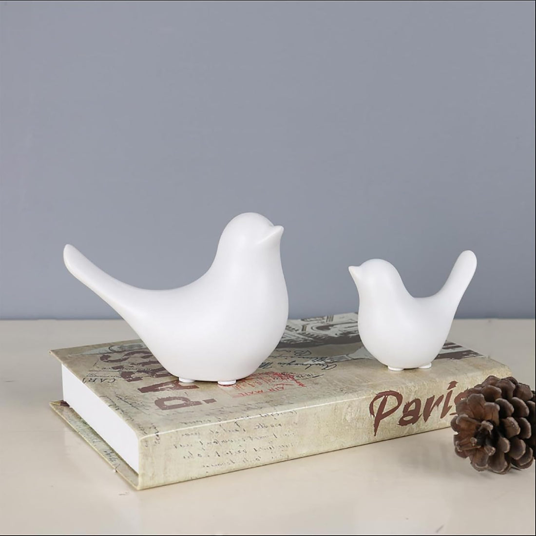 Modern White Small Animal Statues Decor