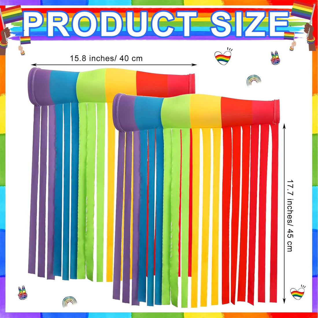 Rainbow Pride Fringe Arm Warmers – Gay Rave Cosplay Accessories