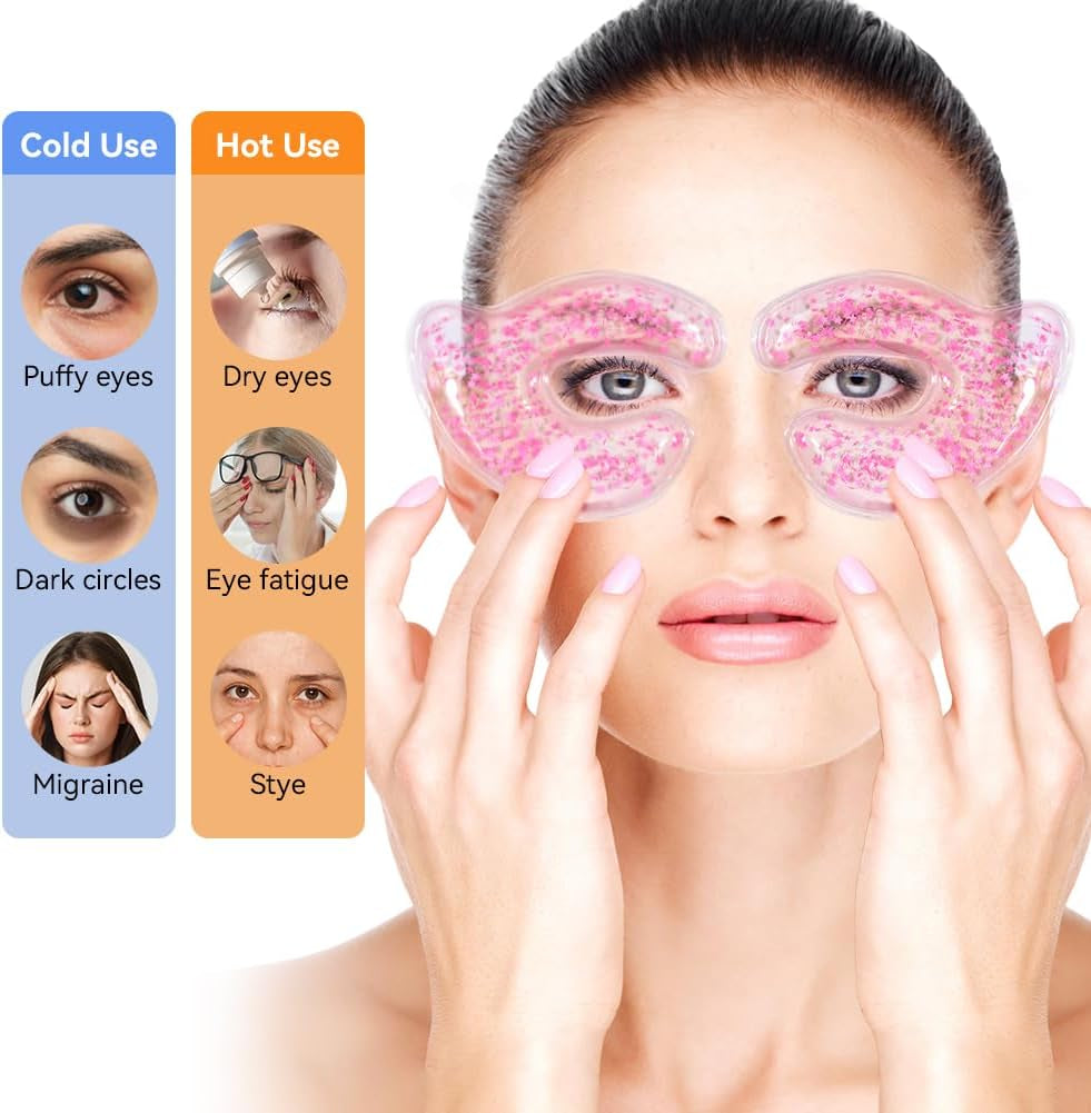 Reusable Eye Pads – 6 Pairs Cooling Gel &amp; Silicone Patches