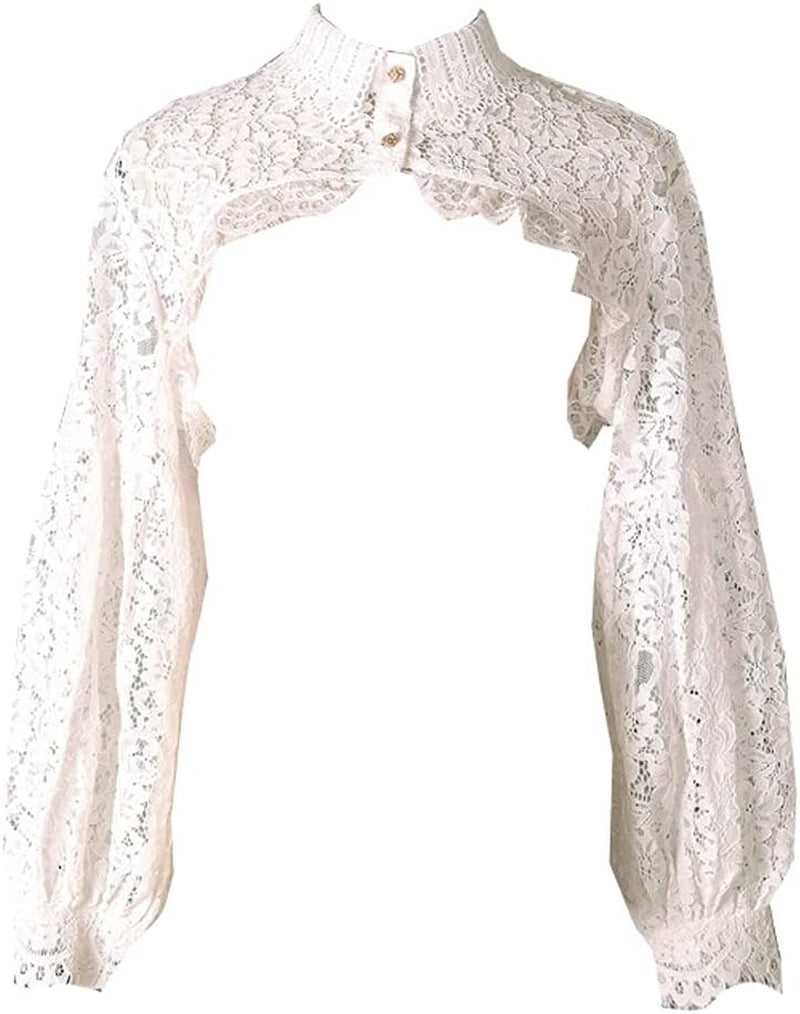 Detachable Dickey Collar False Blouse – Long Sleeve Cropped Shirt