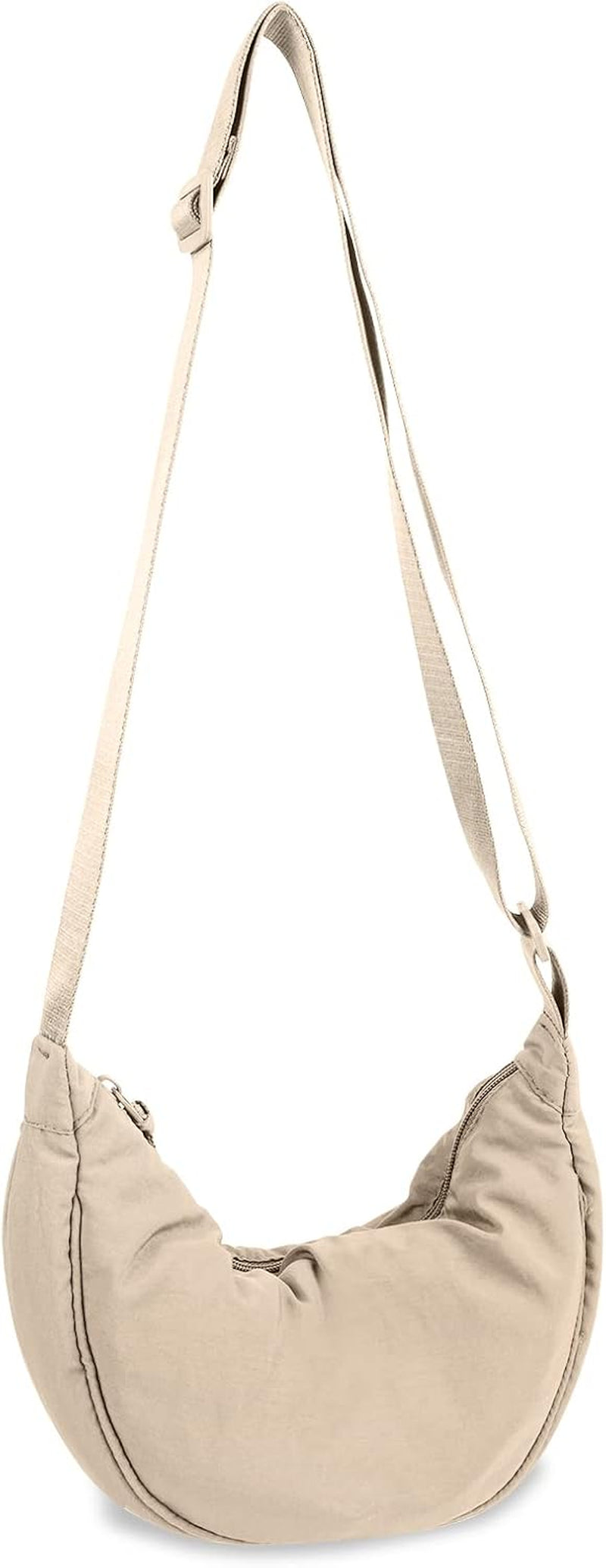 Nylon Crescent Crossbody Bag for Women &amp; Men – Small Travel Sling Hobo