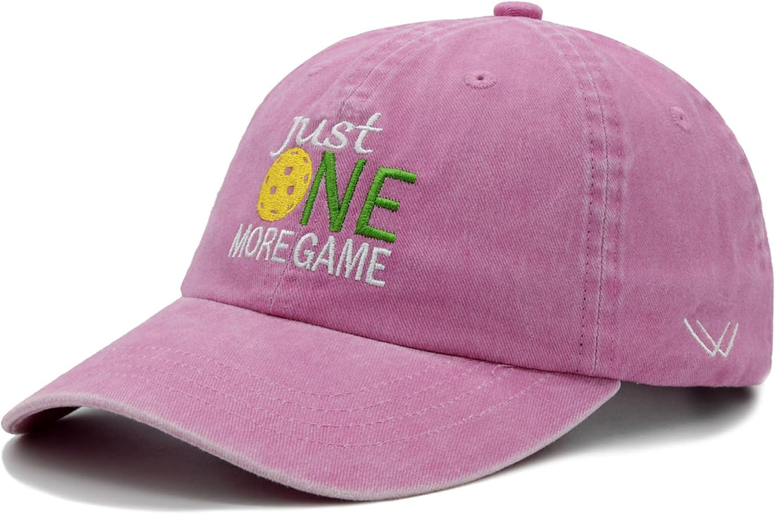 Pickleball Hat,Adjustable Embroidered Washed Baseball Cap for Men Women