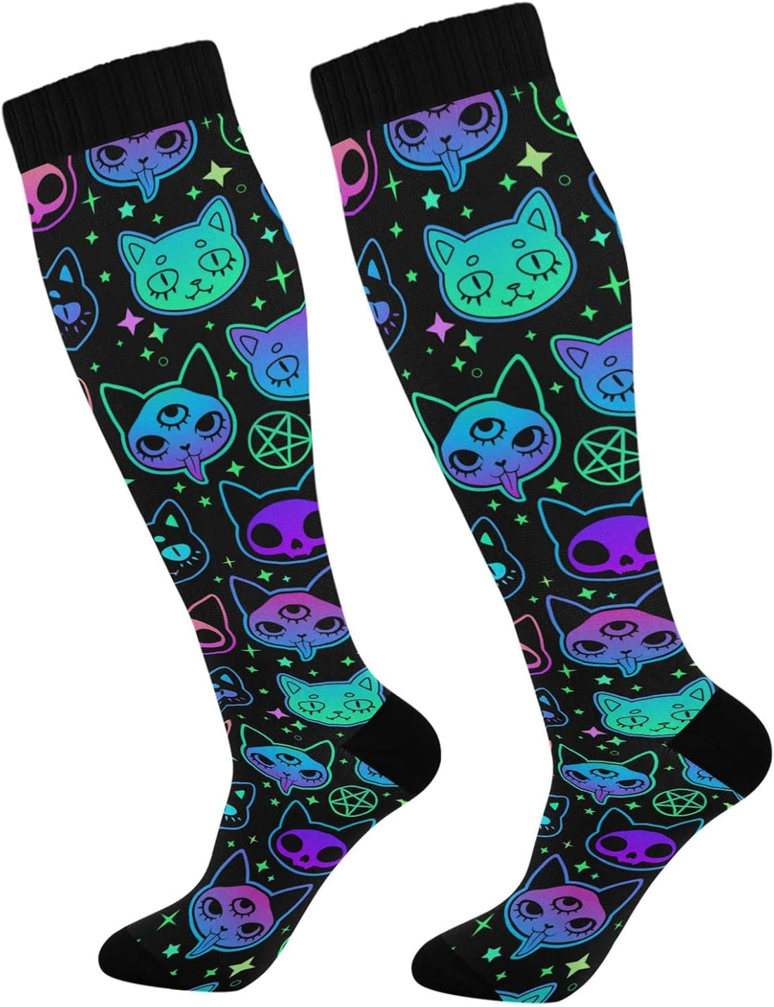 Funny Yellow Bubble Milk Tea Compression Socks for Men Women Running