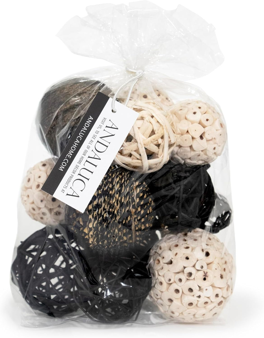 Decorative Balls Bag Bowl Filler Home Decor (Black &amp; White)