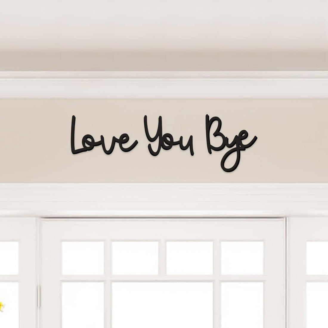 Love You Bye Wood Sign Boho Wall Decor
