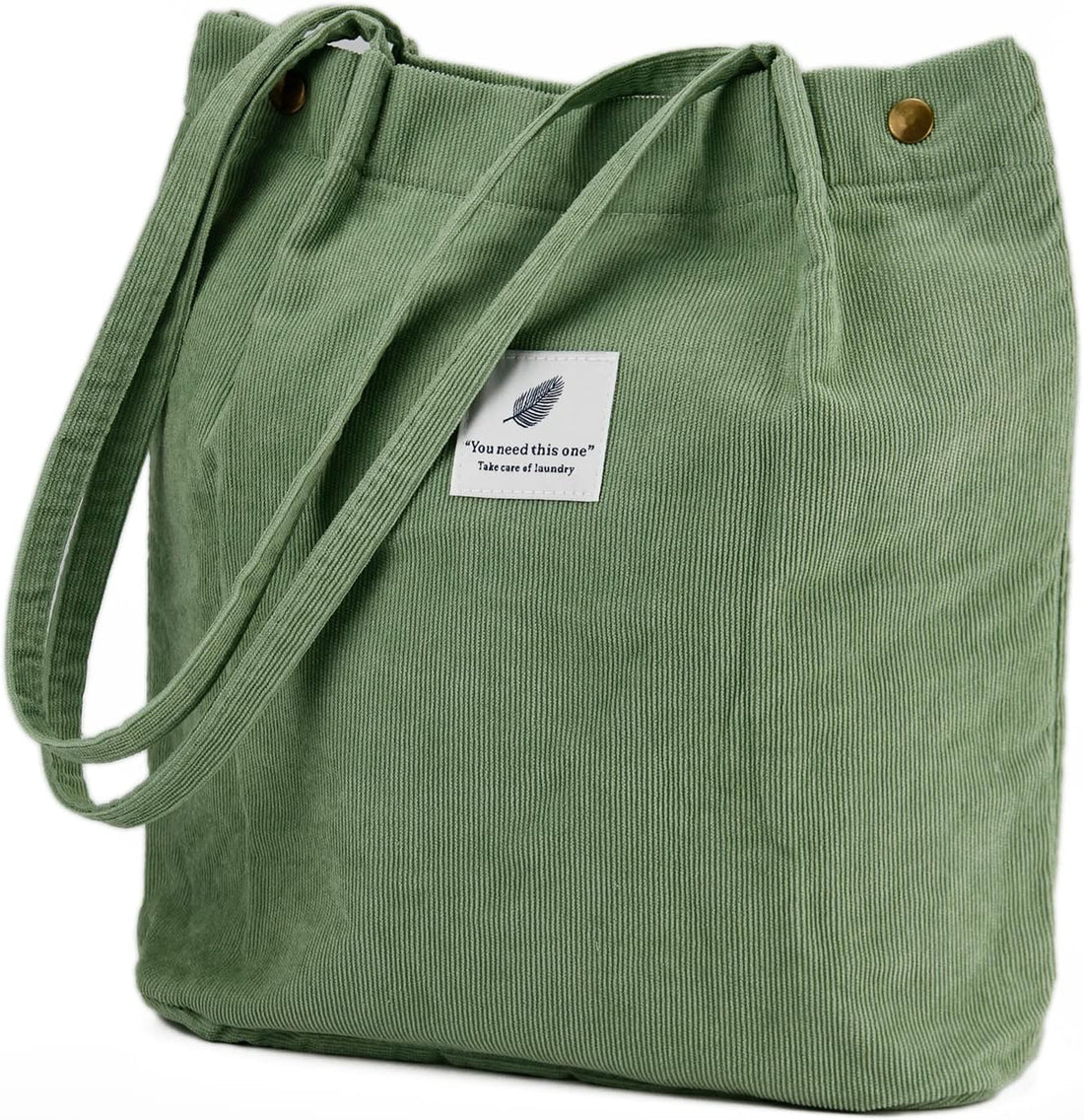 Cute Corduroy Tote Bag for Women – Work, Travel &amp; Grocery Shoulder Bag