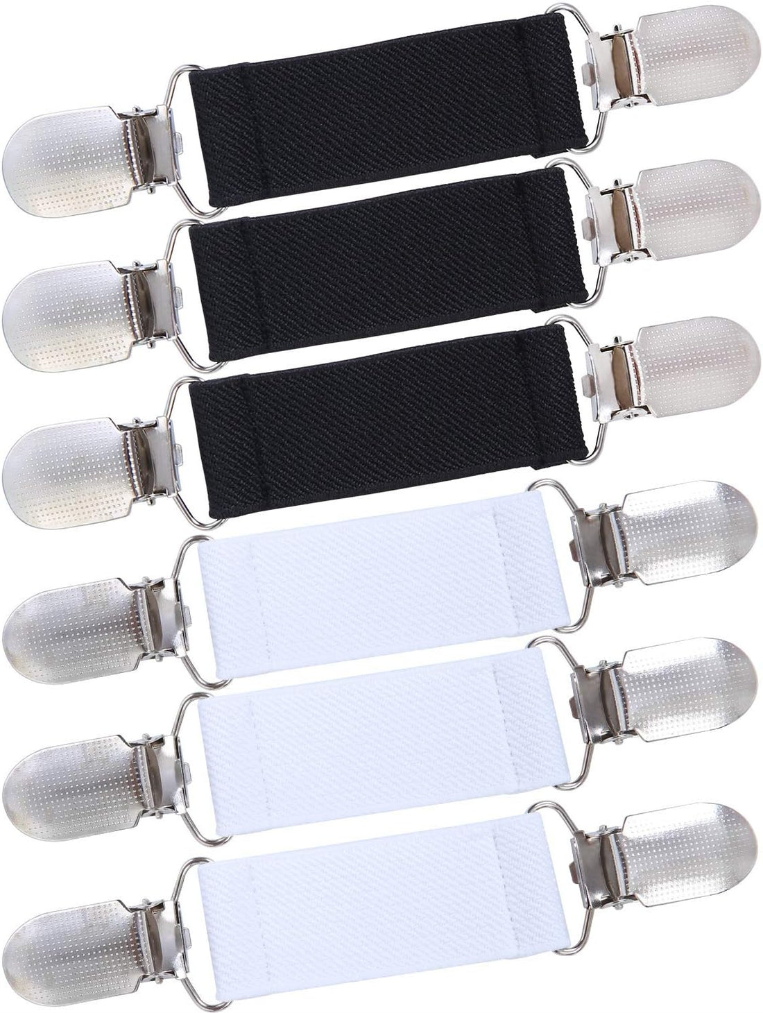6 Pieces Fashion Fit Dress Clips Stainless Steel Elastic Clip Garments Glove Clips