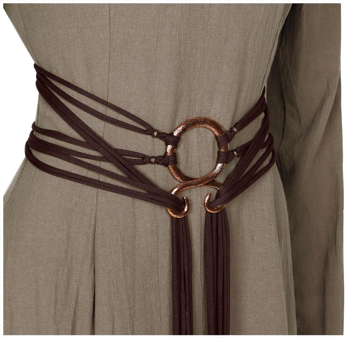 Viking Troll Cross Rope Belt – Medieval Norse Pagan Accessory for Women