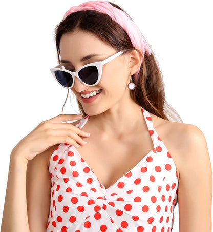 50S Chiffon Scarf Sheer Square Neck Head Scarf for Women