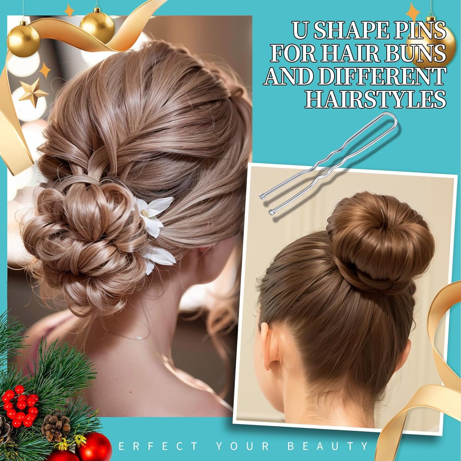 300PCS Silver Bobby Pins &amp; Hair Bands Kit
