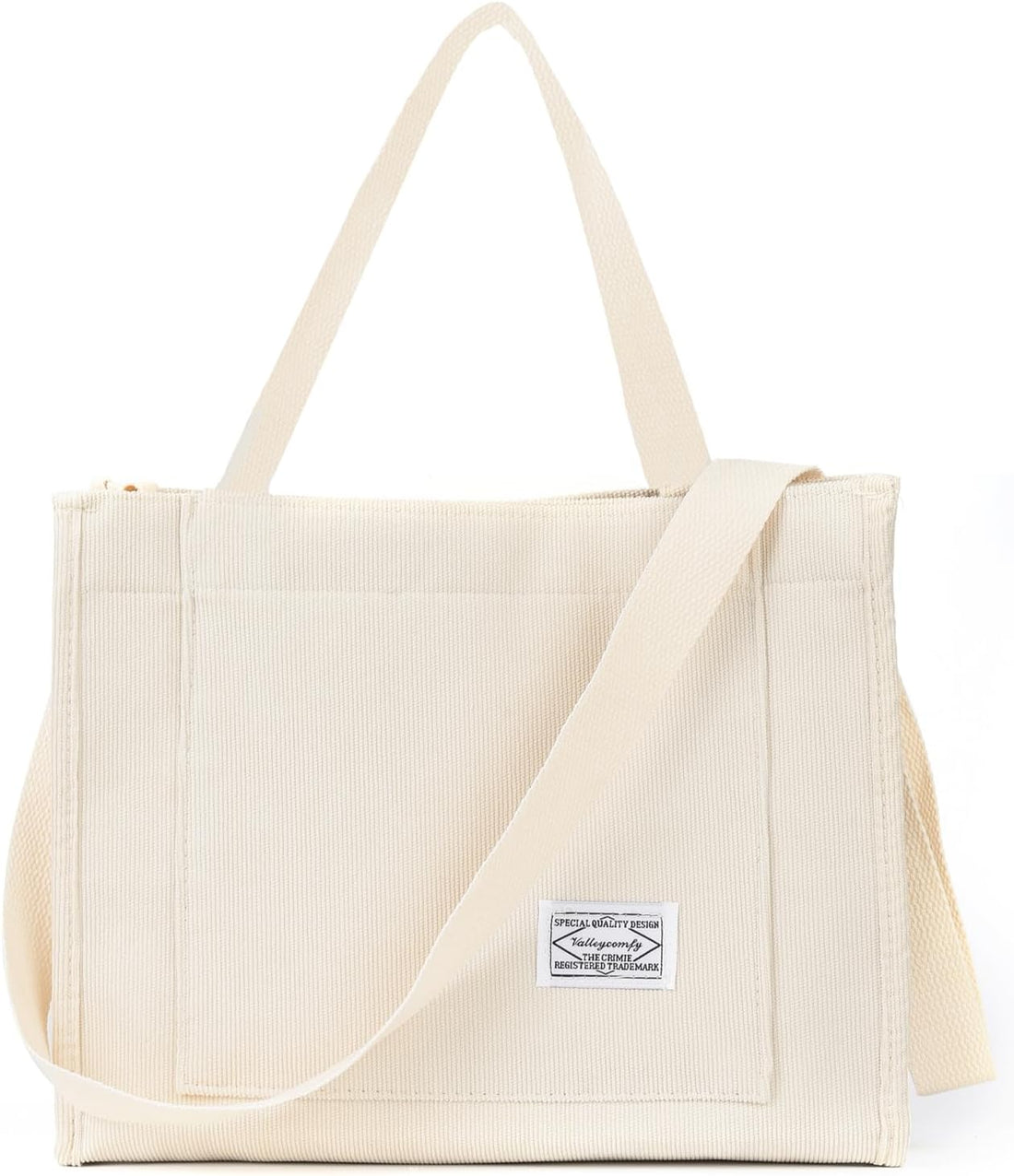 Corduroy Tote Bag for Women – Travel, Work &amp; Everyday Crossbody Hobo
