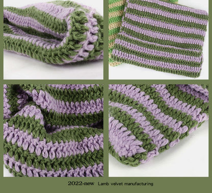 Vintage Crochet Cat &amp; Fox Beanies – Slouchy Hats for Women