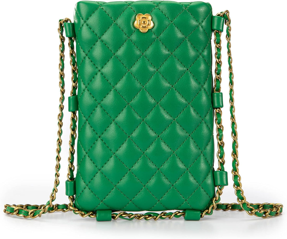 Quilted Small Crossbody Bags for Women Trendy Cell Phone Purse