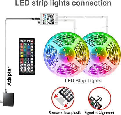 100Ft LED Strip Lights with Music Sync